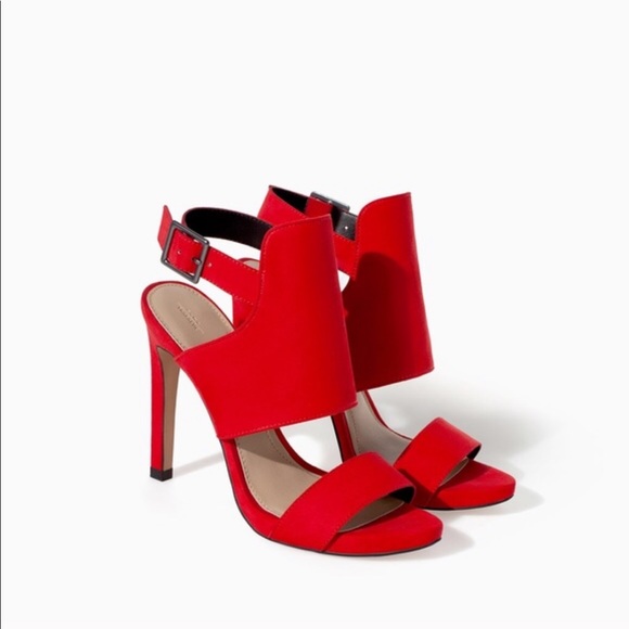 Zara Shoes - Red Zara Sandals/Pumps